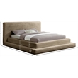 Meridian Furniture Drew Taupe Corduroy Queen Bed