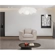 Meridian Furniture Penelope Beige Chenille Fabric Chair