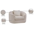 Meridian Furniture Penelope Beige Chenille Fabric Chair