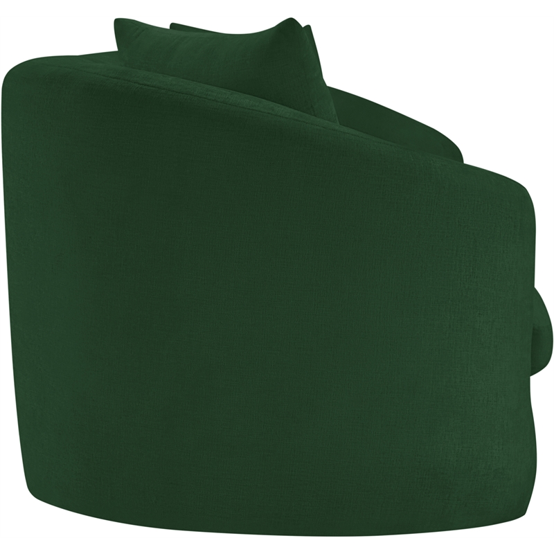 Meridian Furniture Penelope Green Chenille Fabric Sofa