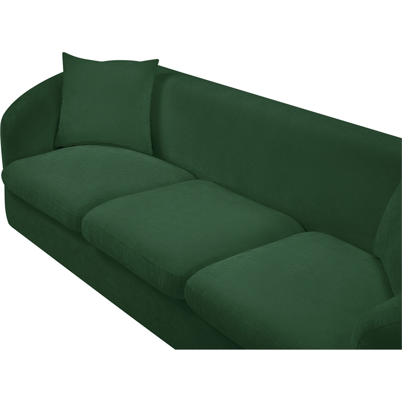 Meridian Furniture Penelope Green Chenille Fabric Sofa