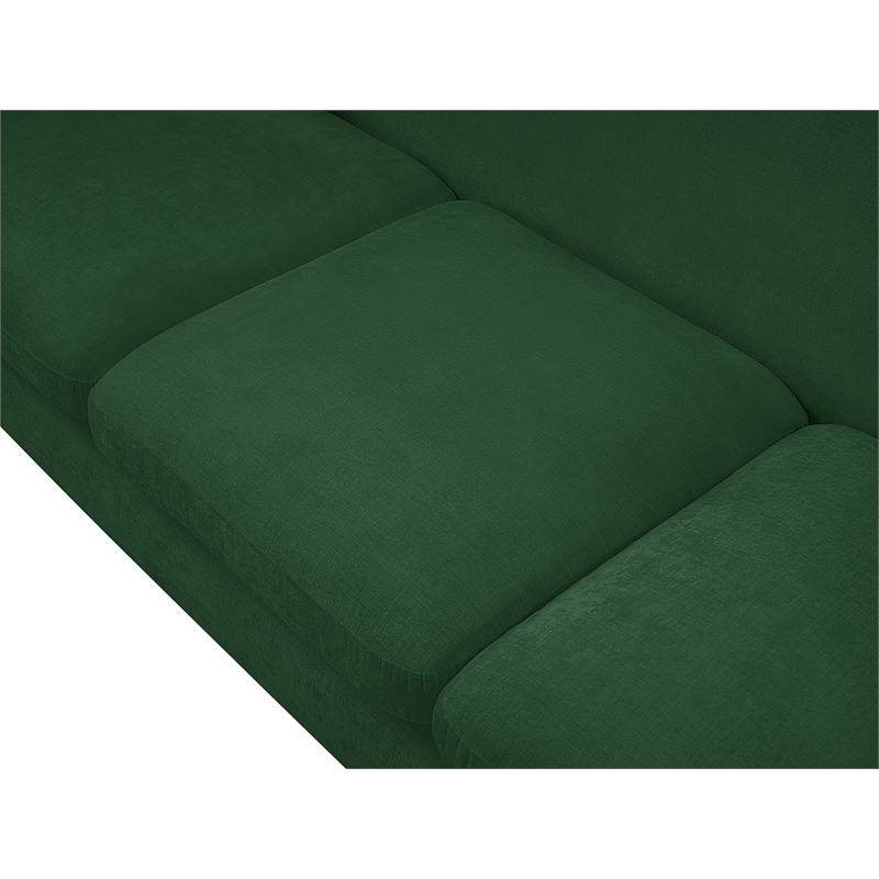 Meridian Furniture Penelope Green Chenille Fabric Sofa