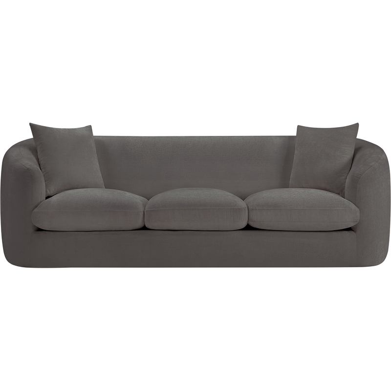 Meridian Furniture Penelope Grey Chenille Fabric Sofa