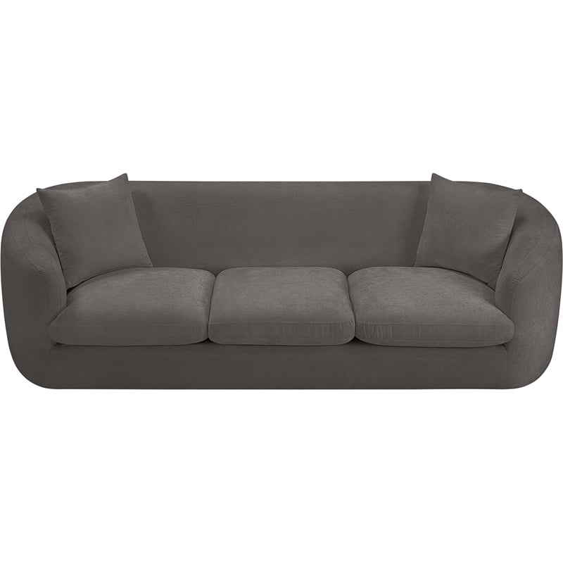Meridian Furniture Penelope Grey Chenille Fabric Sofa