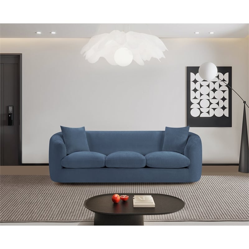 Meridian Furniture Penelope Light Blue Chenille Fabric Sofa