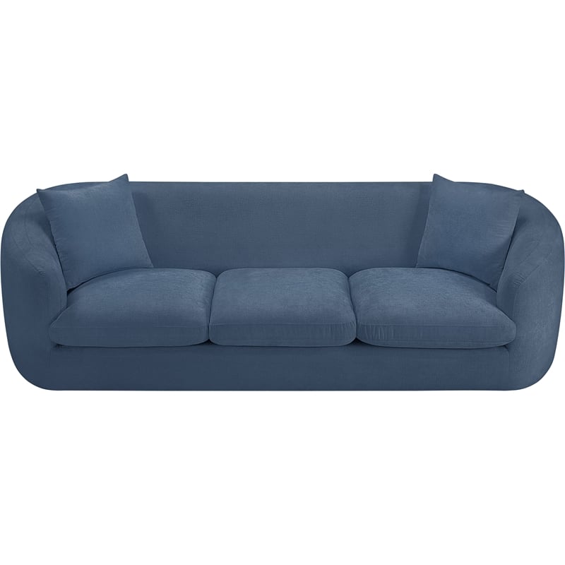 Meridian Furniture Penelope Light Blue Chenille Fabric Sofa