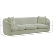 Meridian Furniture Penelope Mint Chenille Fabric Sofa