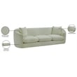 Meridian Furniture Penelope Mint Chenille Fabric Sofa
