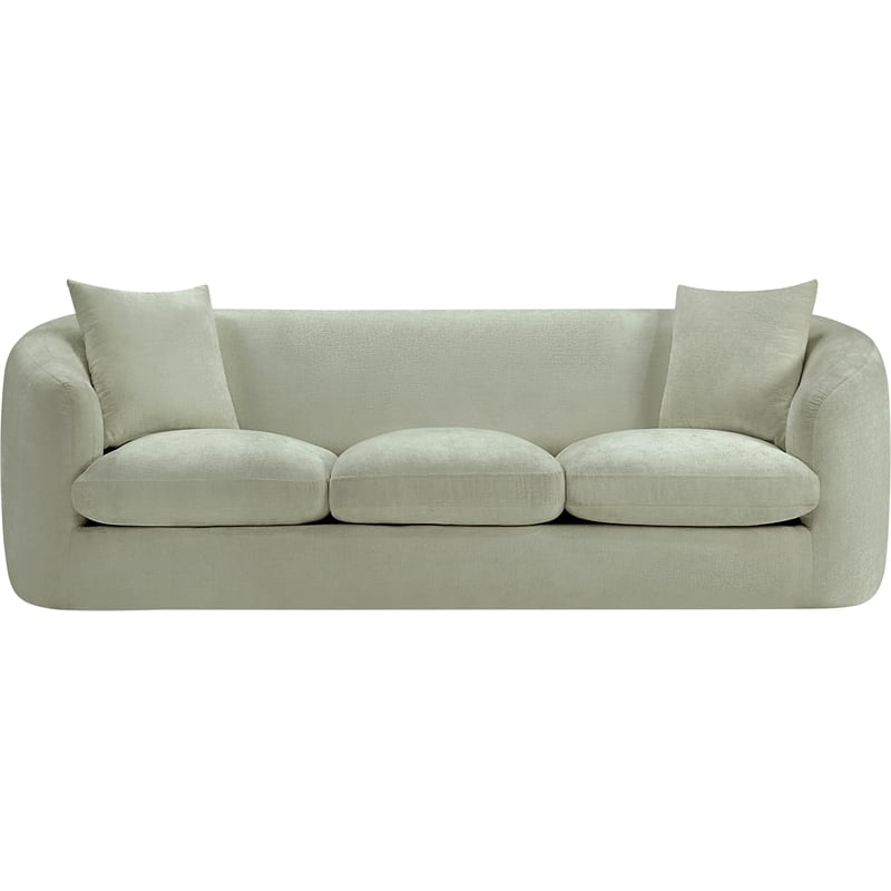Meridian Furniture Penelope Mint Chenille Fabric Sofa