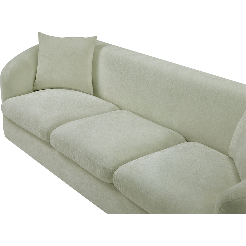 Meridian Furniture Penelope Mint Chenille Fabric Sofa