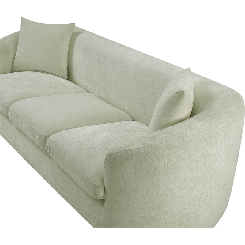 Meridian Furniture Penelope Mint Chenille Fabric Sofa