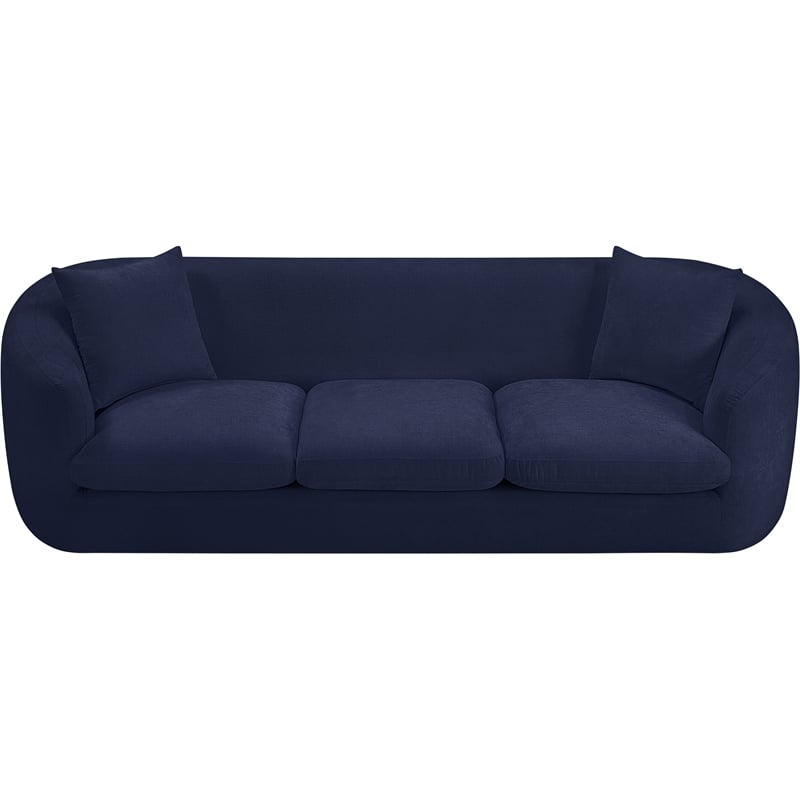 Meridian Furniture Penelope Navy Chenille Fabric Sofa