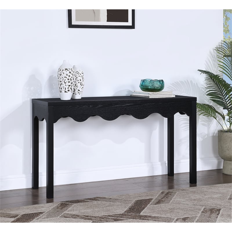 Meridian Furniture Fiora Black Oak Veneer Console Table