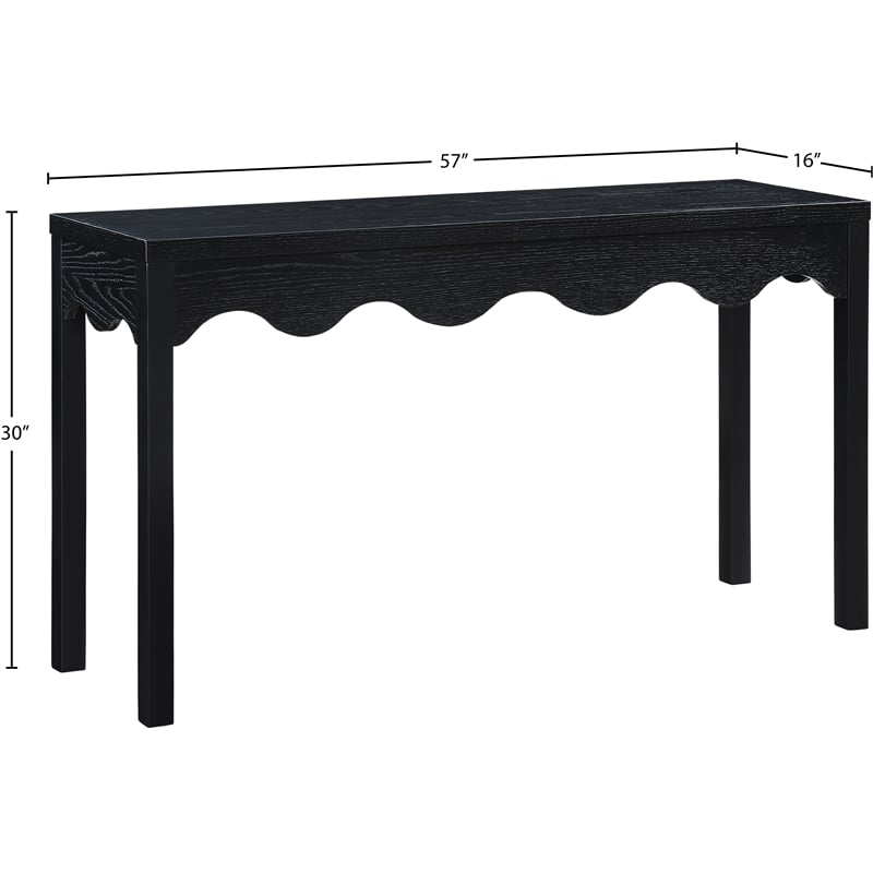 Meridian Furniture Fiora Black Oak Veneer Console Table