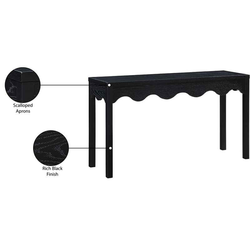 Meridian Furniture Fiora Black Oak Veneer Console Table