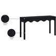 Meridian Furniture Fiora Black Oak Veneer Console Table
