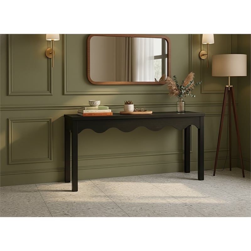 Meridian Furniture Fiora Black Oak Veneer Console Table