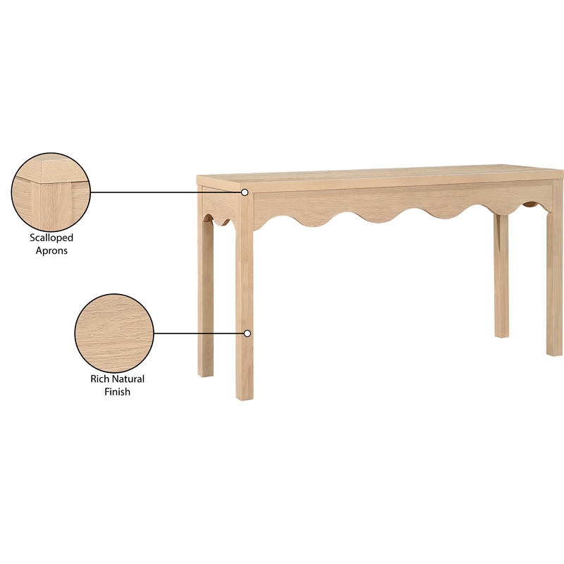 Meridian Furniture Fiora Natural Oak Veneer Console Table