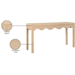 Meridian Furniture Fiora Natural Oak Veneer Console Table