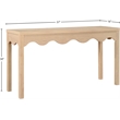 Meridian Furniture Fiora Natural Oak Veneer Console Table