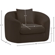 Meridian Furniture Penelope Brown Chenille Fabric Chair