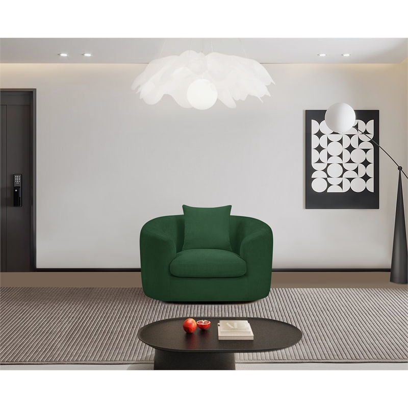 Meridian Furniture Penelope Green Chenille Fabric Chair