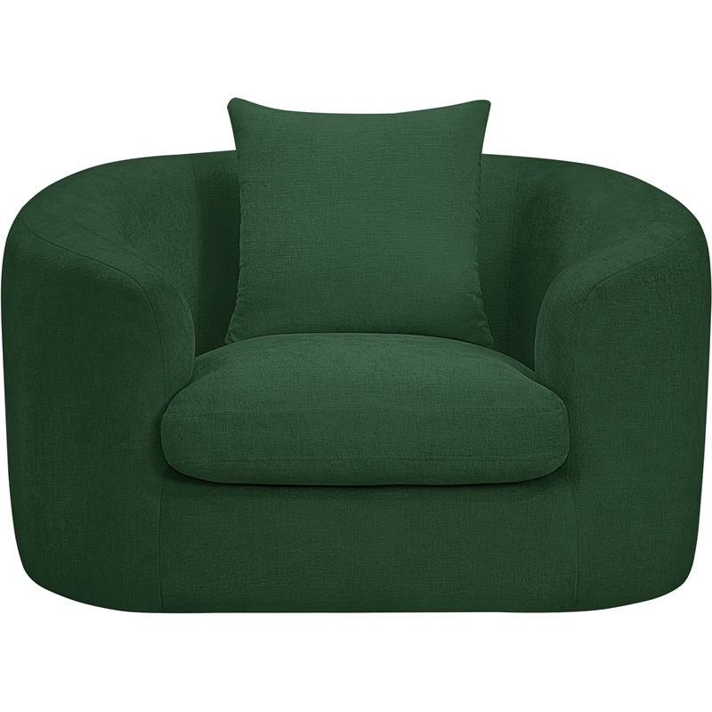 Meridian Furniture Penelope Green Chenille Fabric Chair