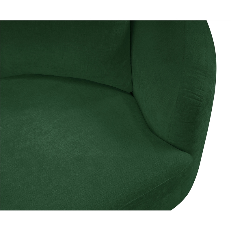 Meridian Furniture Penelope Green Chenille Fabric Chair
