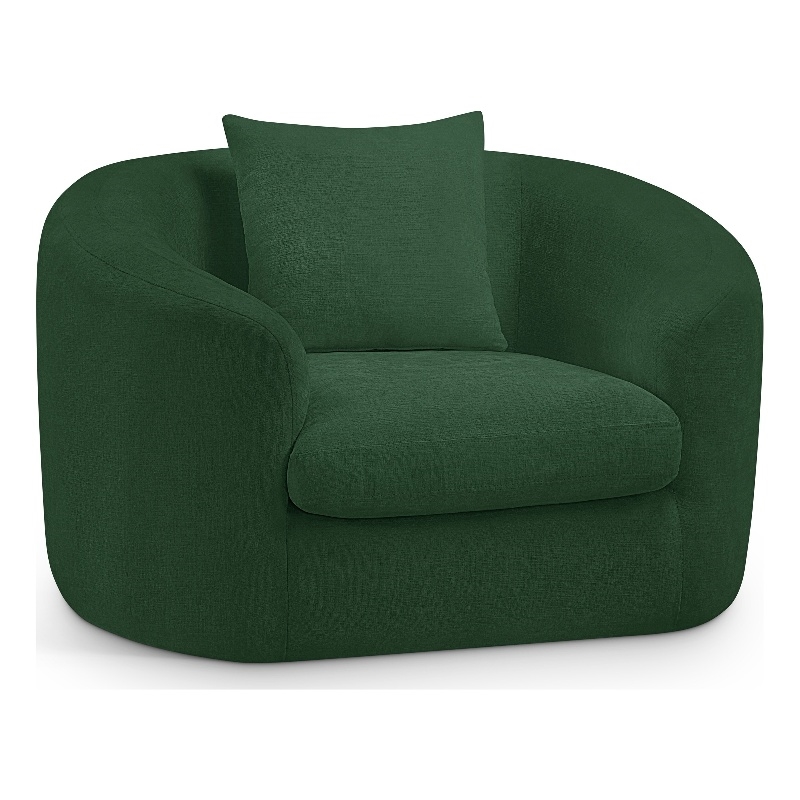 Meridian Furniture Penelope Green Chenille Fabric Chair