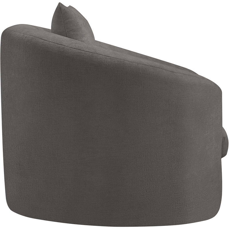 Meridian Furniture Penelope Grey Chenille Fabric Chair