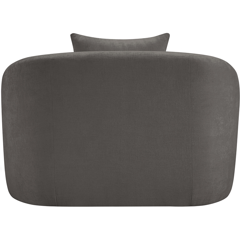 Meridian Furniture Penelope Grey Chenille Fabric Chair