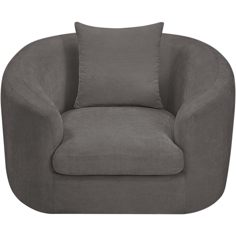 Meridian Furniture Penelope Grey Chenille Fabric Chair