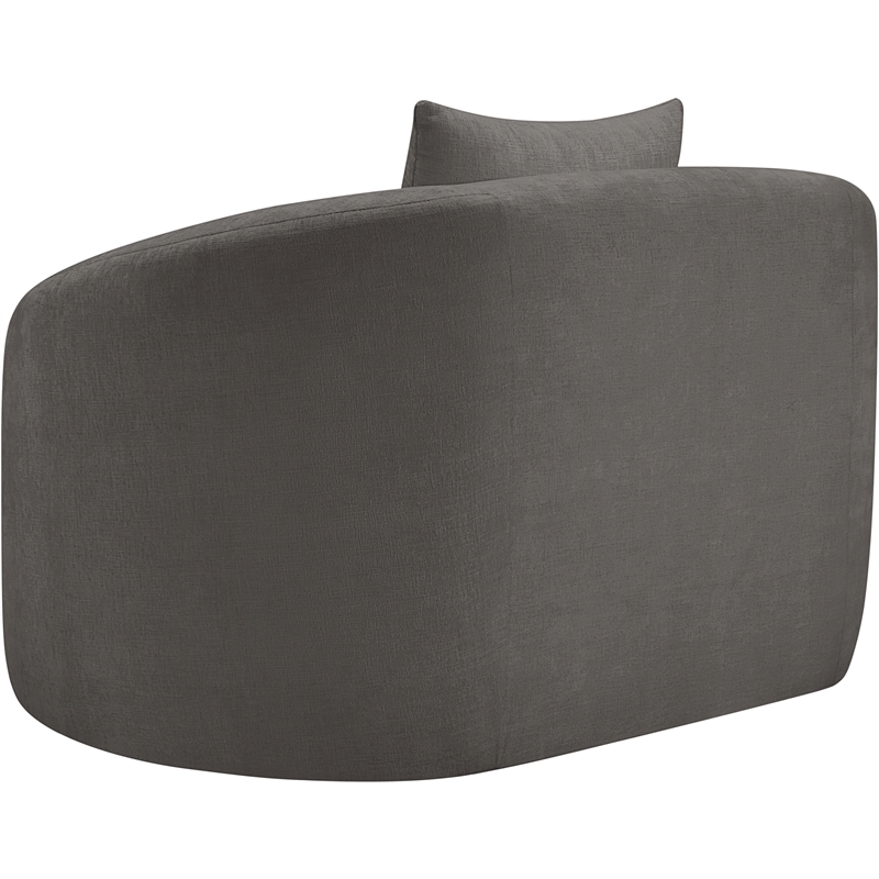 Meridian Furniture Penelope Grey Chenille Fabric Chair