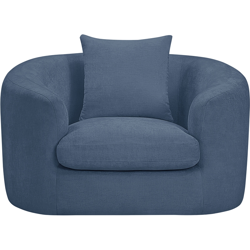 Meridian Furniture Penelope Light Blue Chenille Fabric Chair