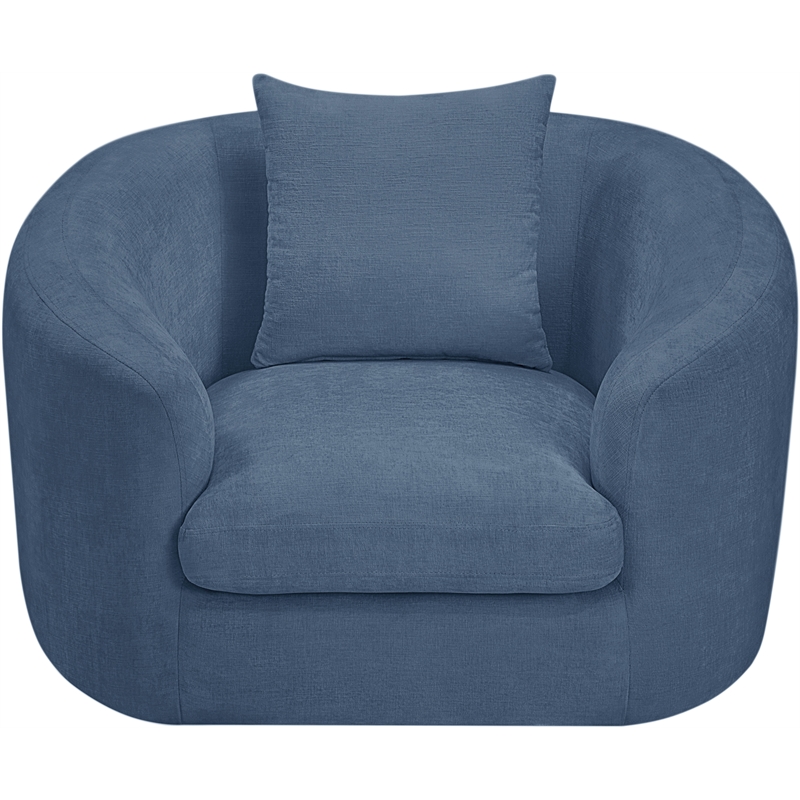 Meridian Furniture Penelope Light Blue Chenille Fabric Chair