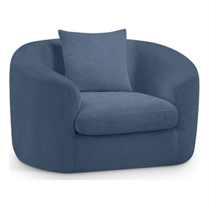 Meridian Furniture Penelope Light Blue Chenille Fabric Chair
