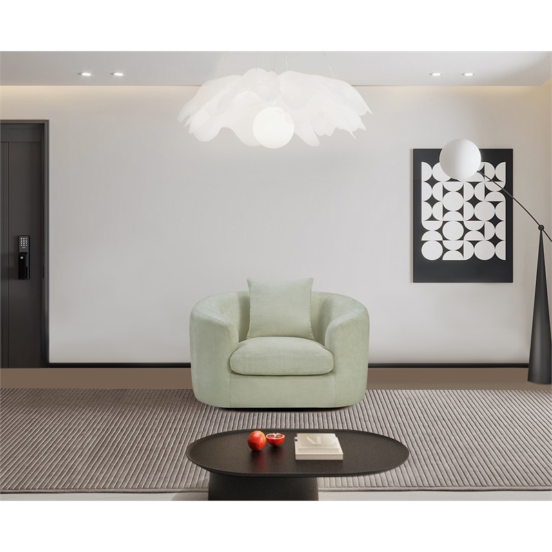 Meridian Furniture Penelope Mint Chenille Fabric Chair