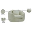Meridian Furniture Penelope Mint Chenille Fabric Chair