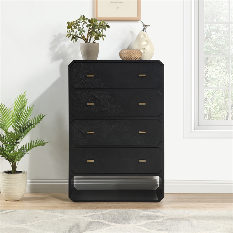 Meridian Furniture Parker Black Ash Veneer Chest