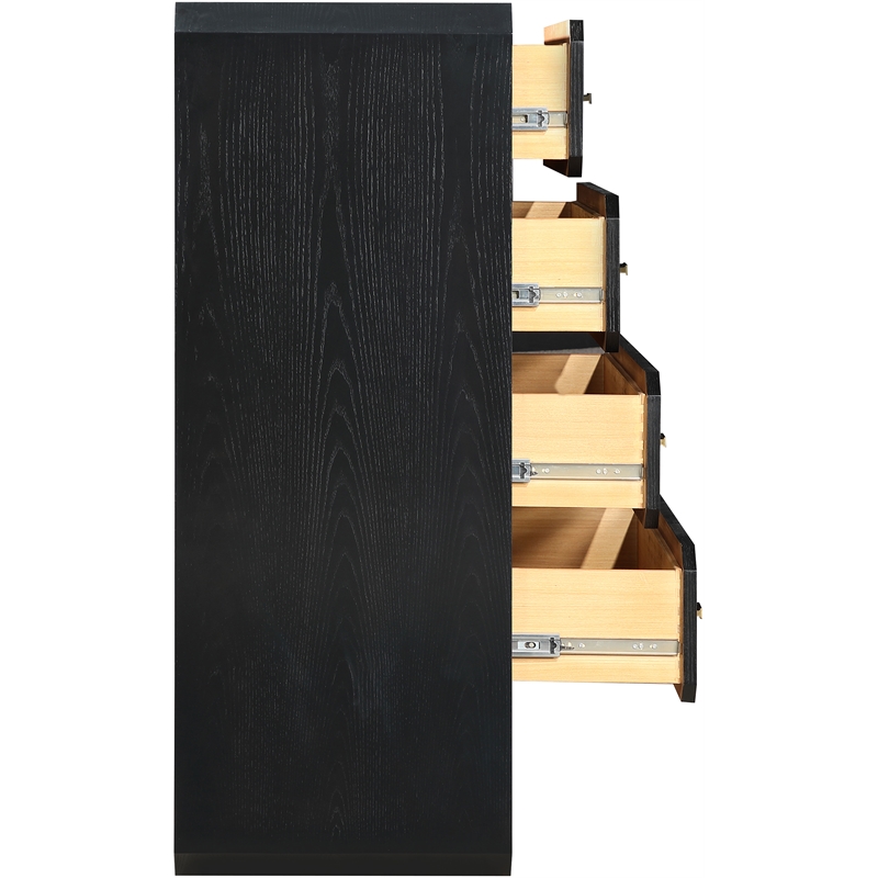 Meridian Furniture Parker Black Ash Veneer Chest