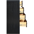 Meridian Furniture Parker Black Ash Veneer Chest