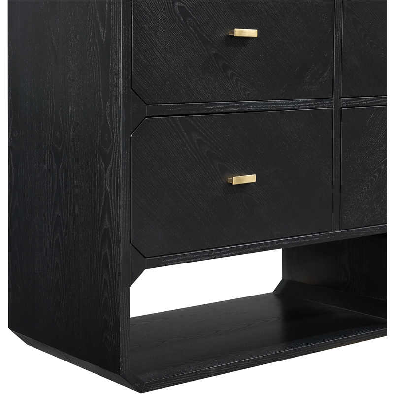 Meridian Furniture Parker Black Ash Veneer Chest
