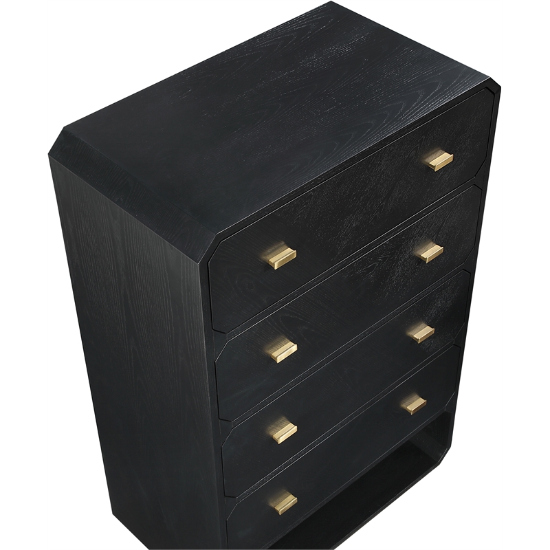 Meridian Furniture Parker Black Ash Veneer Chest