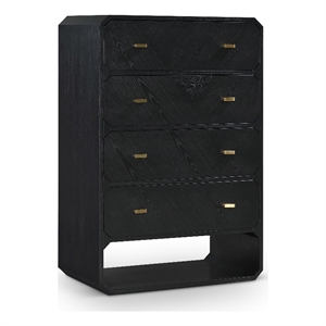 Meridian Furniture Parker Black Ash Veneer Chest