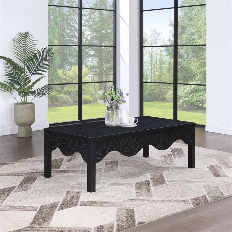 Meridian Furniture Fiora Black Oak Veneer Coffee Table