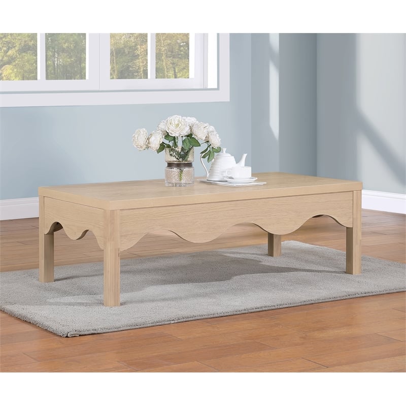Meridian Furniture Fiora Natural Oak Veneer Coffee Table