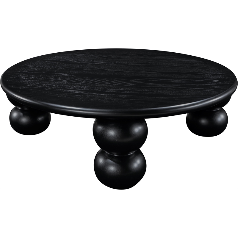 Meridian Furniture Kelvin Black Wood And Oak Veneer Coffee Table