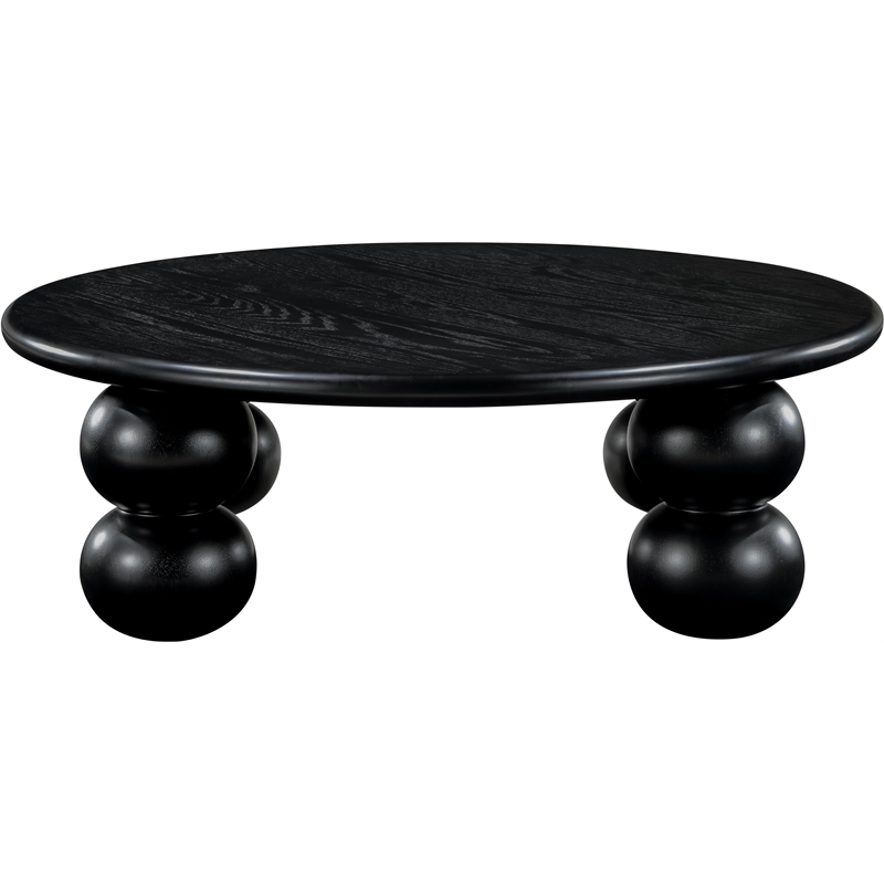 Meridian Furniture Kelvin Black Wood And Oak Veneer Coffee Table