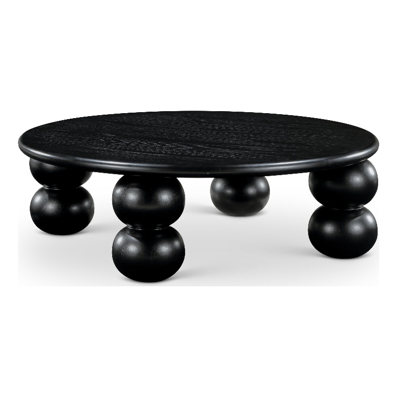 Meridian Furniture Kelvin Black Wood And Oak Veneer Coffee Table