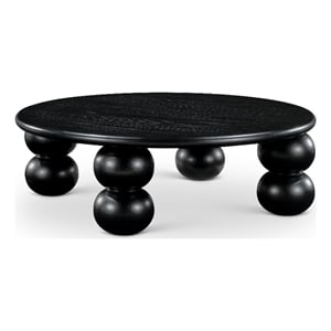 Meridian Furniture Kelvin Black Wood And Oak Veneer Coffee Table